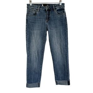 Kut From The Kloth Catherine Crop Cuffed Hem Straight Leg Jeans Women’s Size 2